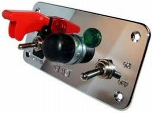 schakelpaneel met startknop