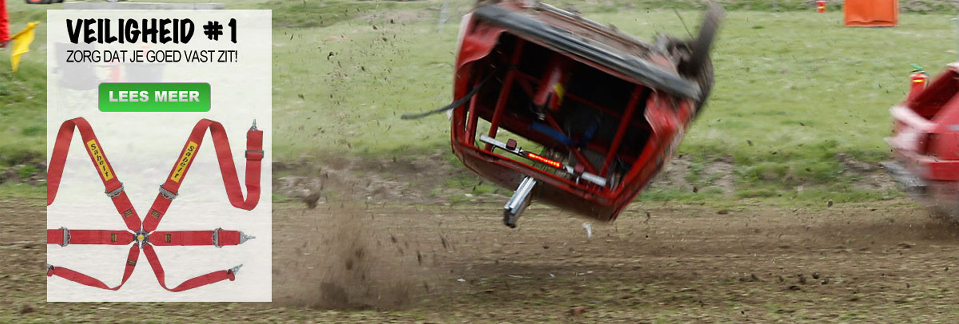 Gebruik de juiste gordels met Autocrossen!